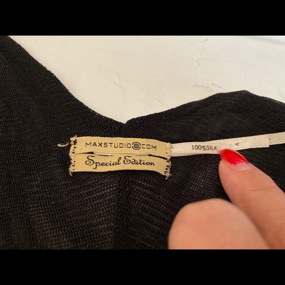 Max Studio 100% Silk Cocktail Dress in Black - Picture 8 of 13